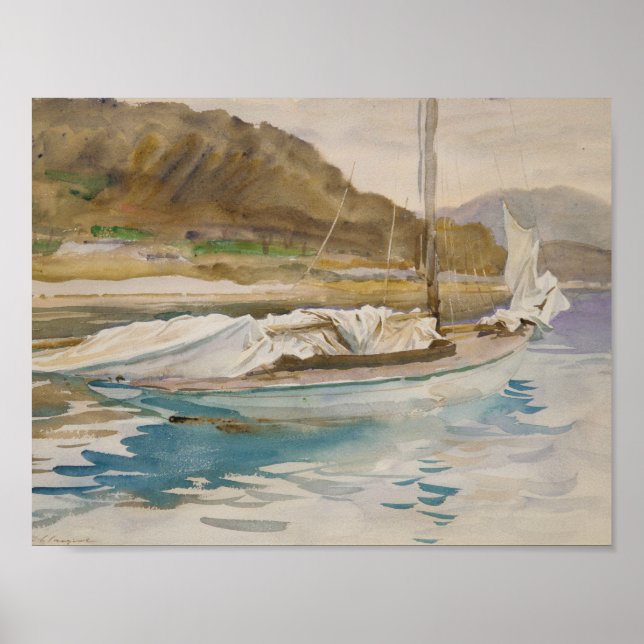 John Singer Sargent - Idle Sails Poster (Framsidan)