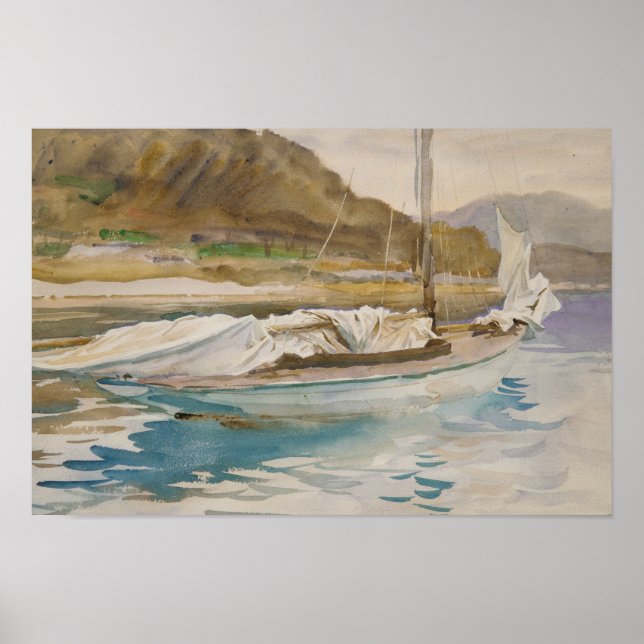 John Singer Sargent - Idle Sails Poster (Framsidan)