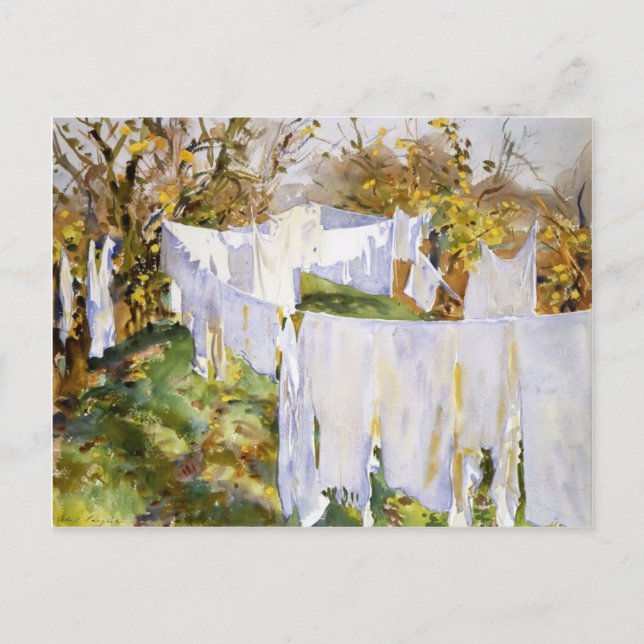 John Singer Sargent: La Biancheria Vykort (Framsida)