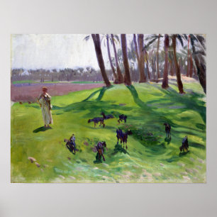 John Singer Sargent Ligcape med Goatherd Poster
