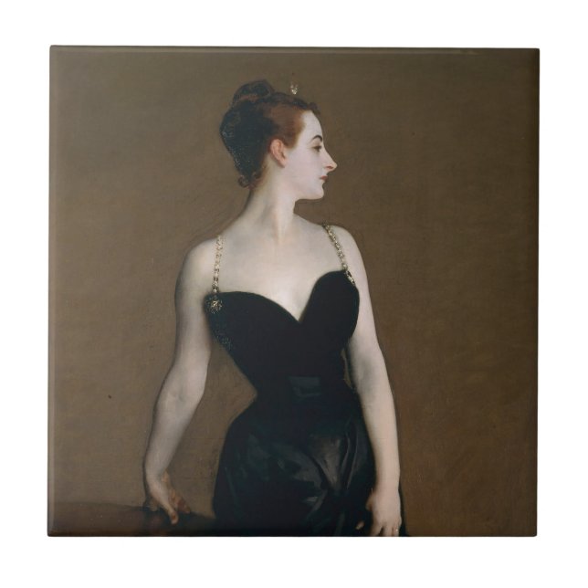 John Singer Sargent Madame X Classic Porträtt Kakelplatta (Framsidan)