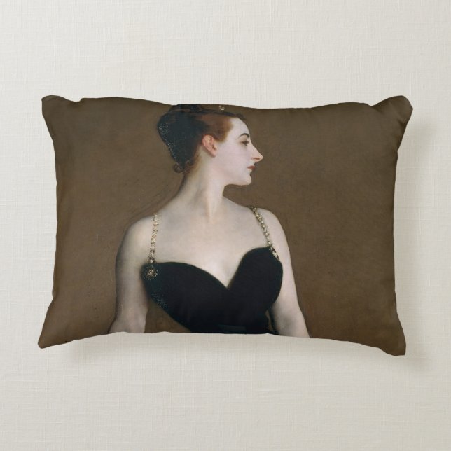 John Singer Sargent Madame X Classic Porträtt Prydnadskudde (Baksidan)