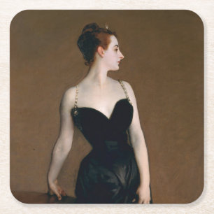 John Singer Sargent Madame X Classic Porträtt Underlägg Papper Kvadrat