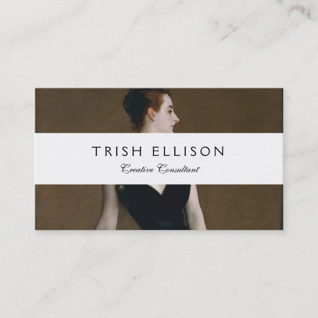 John Singer Sargent Madame X Classic Porträtt Visitkort (Framsida)