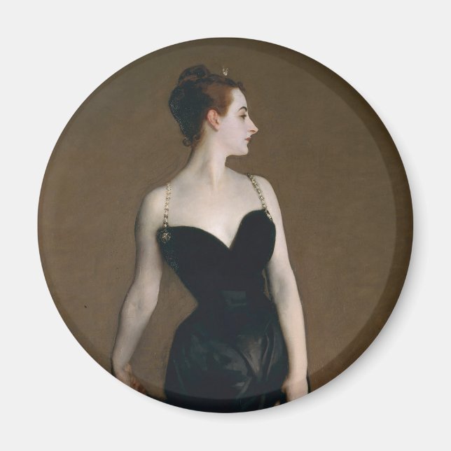 John Singer Sargent Madame X Klassisk Porträtt Magnet (Framsidan)