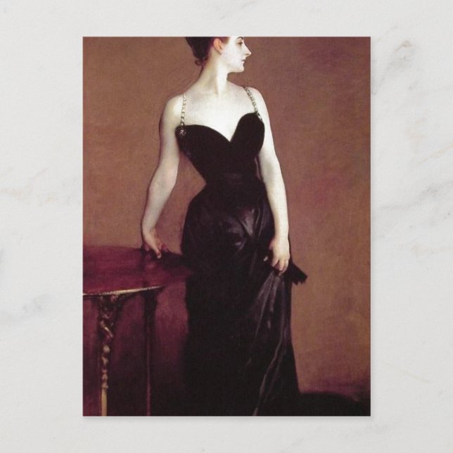 John Singer Sargent Madame X (Madame Pierre Gautre Vykort (Framsida)