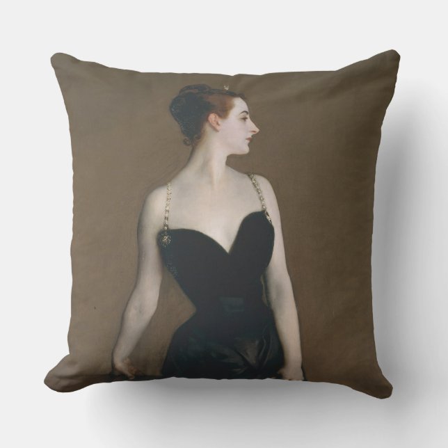 John Singer Sargent Madame X Porträtt Moody Kudde (Framsida)