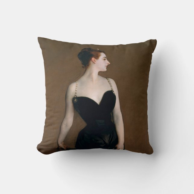 John Singer Sargent Madame X Porträtt Moody Kudde (Framsida)