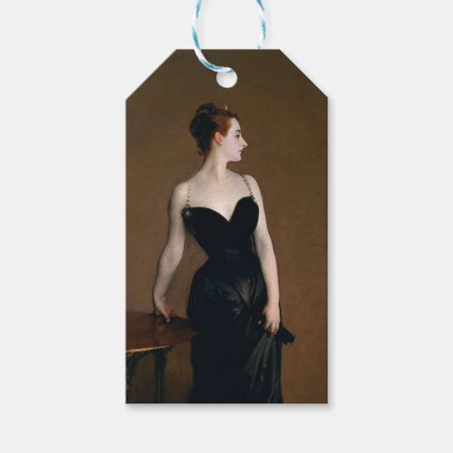 John Singer Sargent Madame X Porträtt Moody Presentetikett (Framsidan)