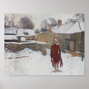 John Singer Sargent - Mannikin i Snö Poster