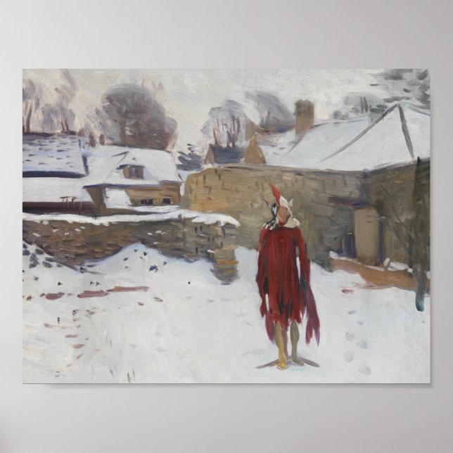 John Singer Sargent - Mannikin i Snö Poster (Framsidan)