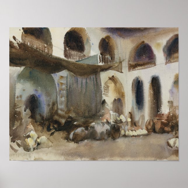 John Singer Sargent - Market Ställe Poster (Framsidan)