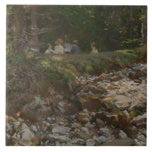 John Singer Sargent - Mästaren och hans pupils Kakelplatta