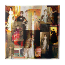 John Singer Sargent Porträtt Collage Red and Black