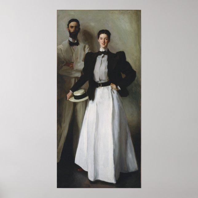 John Singer Sargent - Porträtt från Mr. & Mrs Stok Poster (Framsidan)