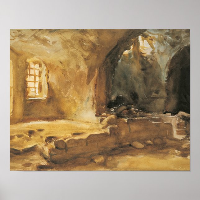 John Singer Sargent - Ruining Cellar-Arras Poster (Framsidan)