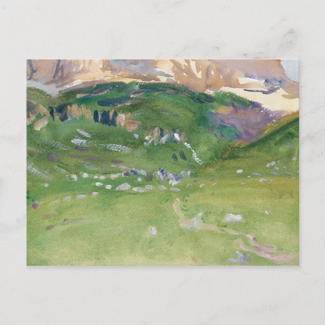 John Singer Sargent - Sellar Alp, Dolomites Vykort (Framsida)