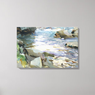 John Singer Sargent - Stream och Sten Canvastryck