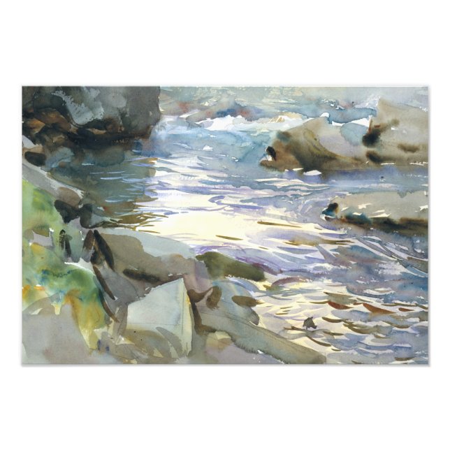 John Singer Sargent - Stream och Sten Fototryck (Framsidan)