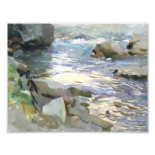 John Singer Sargent - Stream och Sten Fototryck (Framsidan)