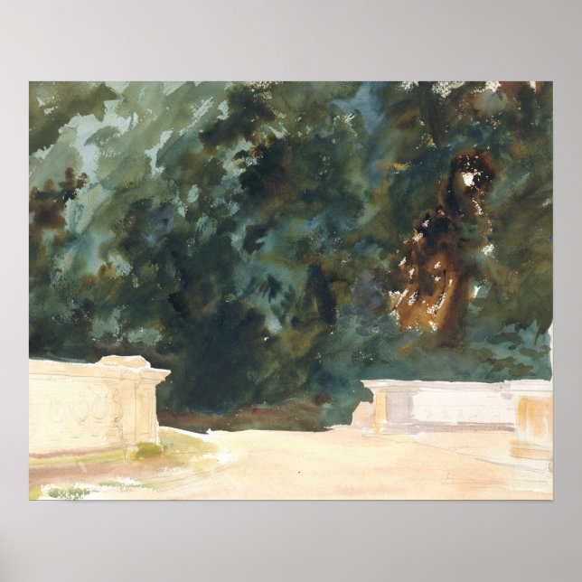 John Singer Sargent - Terrace and Gardens Poster (Framsidan)