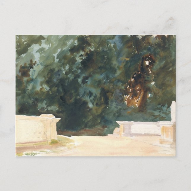John Singer Sargent - Terrace and Gardens Vykort (Framsida)