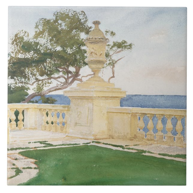 John Singer Sargent - Terrace, Vizcaya Kakelplatta (Framsidan)