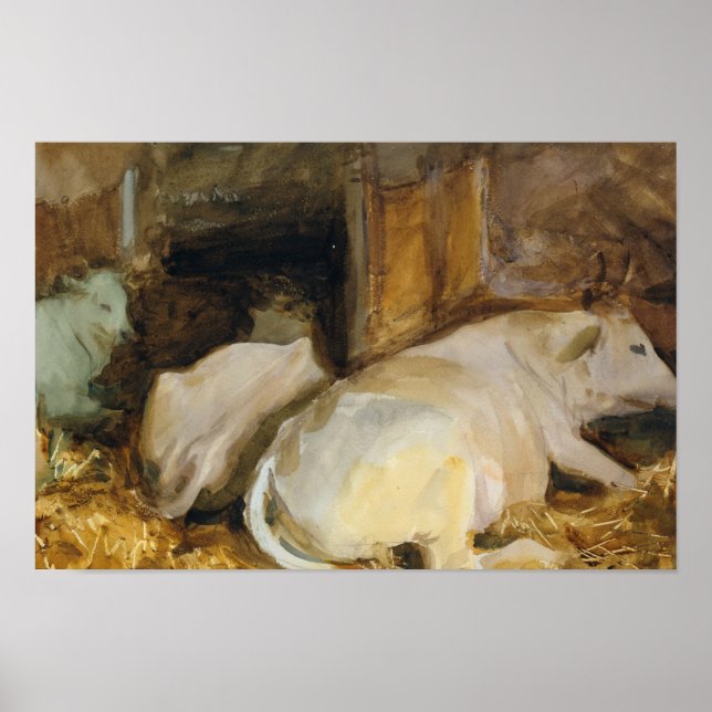 John Singer Sargent - Three Oxen Poster (Framsidan)