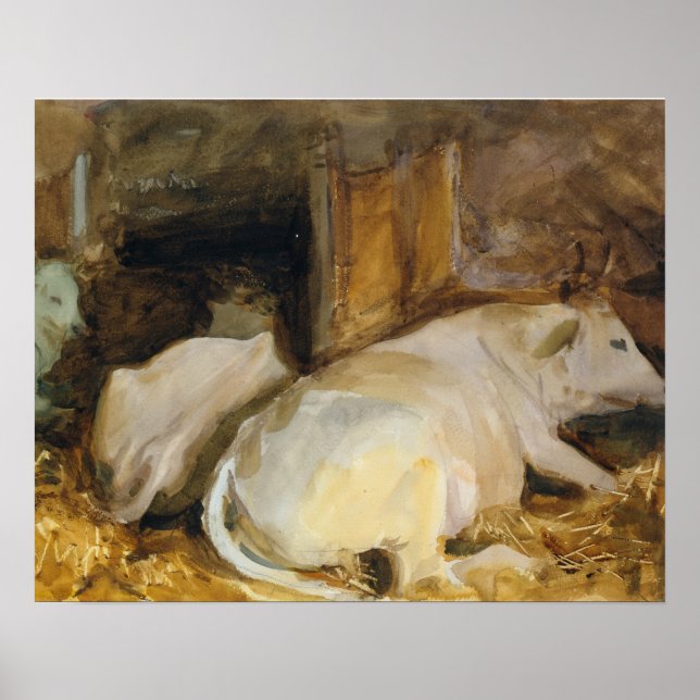 John Singer Sargent - Three Oxen Poster (Framsidan)