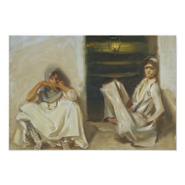 John Singer Sargent - två arabiska kvinnor Fototryck (Framsidan)