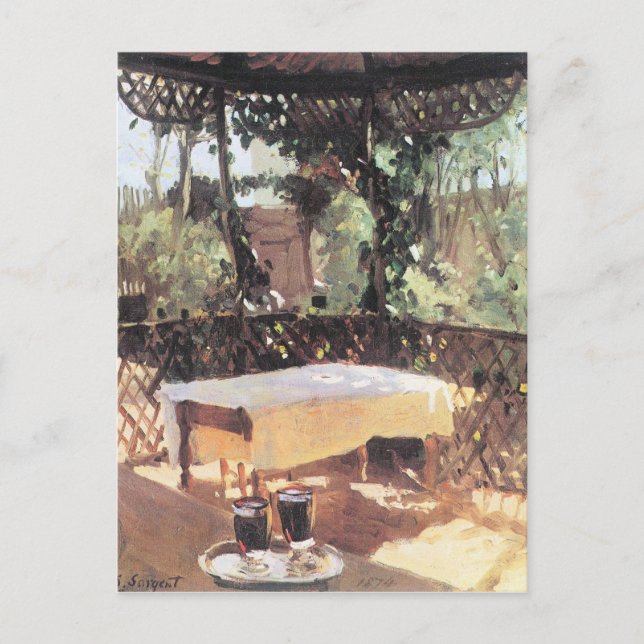 John Singer Sargent - Två vin-glas Vykort (Framsida)