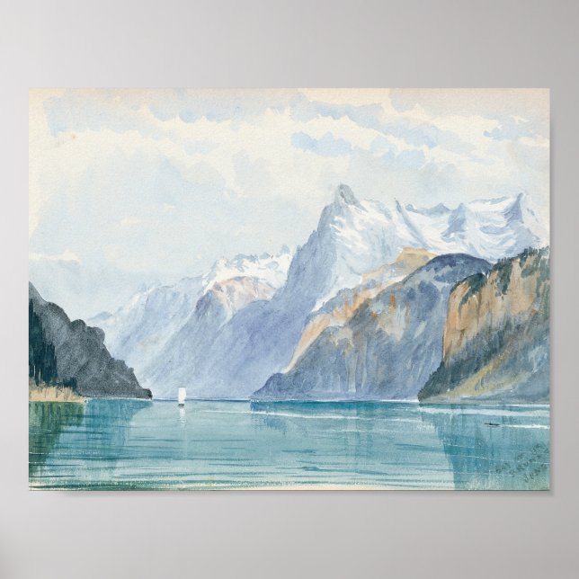 John Singer Sargent - Uri Bay, Brunnen Poster (Framsidan)