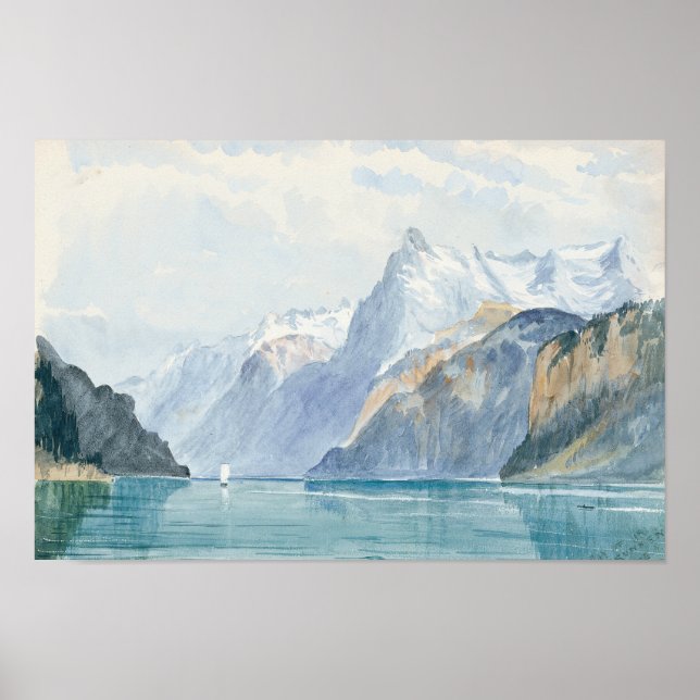 John Singer Sargent - Uri Bay, Brunnen Poster (Framsidan)