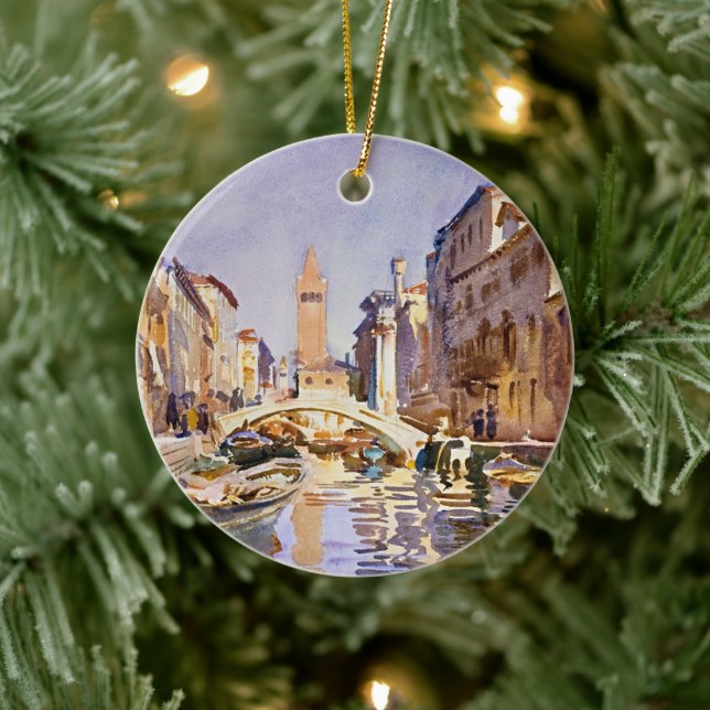 John Singer Sargent Venedig Akvarell Ornament (Träd)