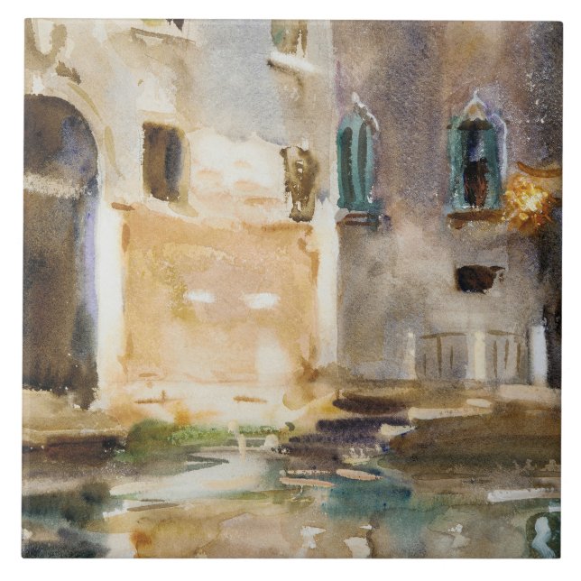 John Singer Sargent - Venedig Kakelplatta (Framsidan)