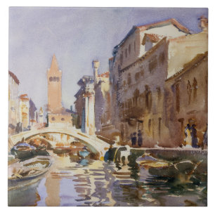 John Singer Sargent - Venetian Canal Kakelplatta