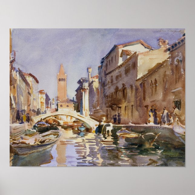 John Singer Sargent - Venetian Canal Poster (Framsidan)