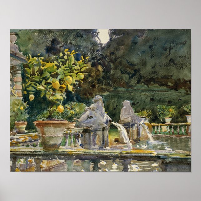 John Singer Sargent - Villa di Marlia, Lucca Poster (Framsidan)