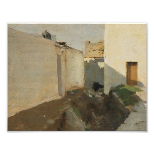 John Singer Sargent - Vita väggar i solljus Fototryck (Framsidan)