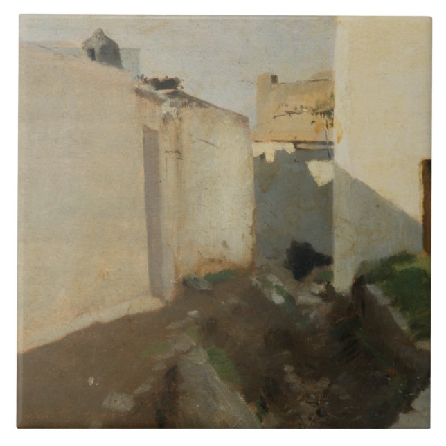 John Singer Sargent - Vita väggar i solljus Kakelplatta (Framsidan)