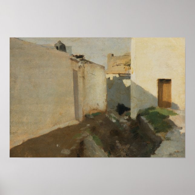 John Singer Sargent - Vita väggar i solljus Poster (Framsidan)