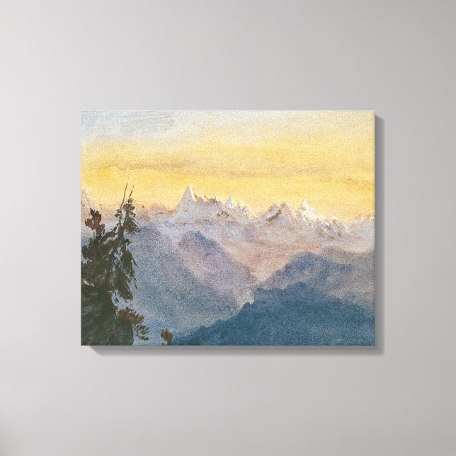 John Singer Sargent - Vy från Mount Pilatus Canvastryck (Framsida)