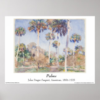 John Singer Sargent Watercolor - Handflatan Poster