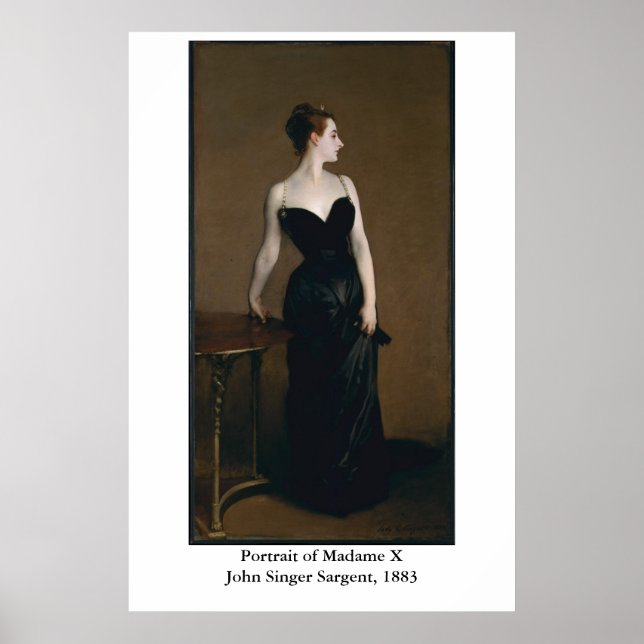 John Singer Sargents Porträtt i Madame X Poster (Framsidan)