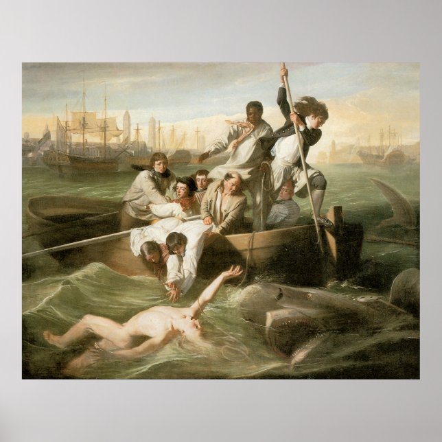 John Singleton Copley Watson and the Shark Poster (Framsidan)