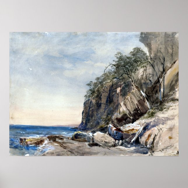 John Skinner Prout The Derwent Crags, Hobarton Poster (Framsidan)