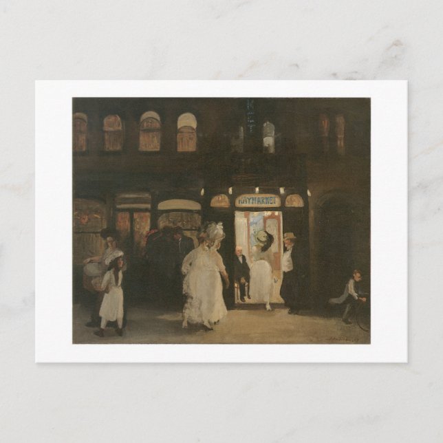 John Sloan, Haymarket, sjätte Avenue Vykort (Framsida)