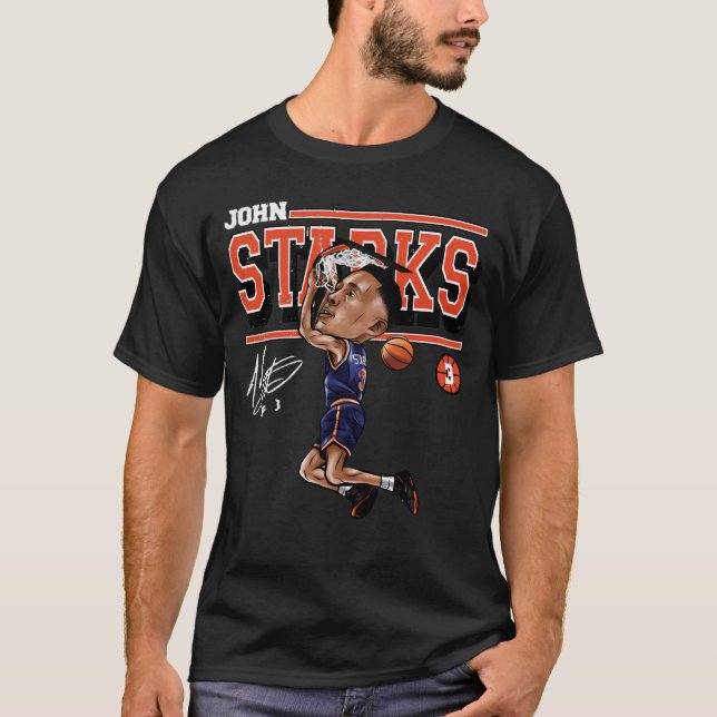 John Starks Tecknad T Shirt (Framsida)