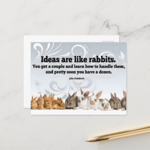 John Steinbeck inspirationcitat "Ideas" Vykort