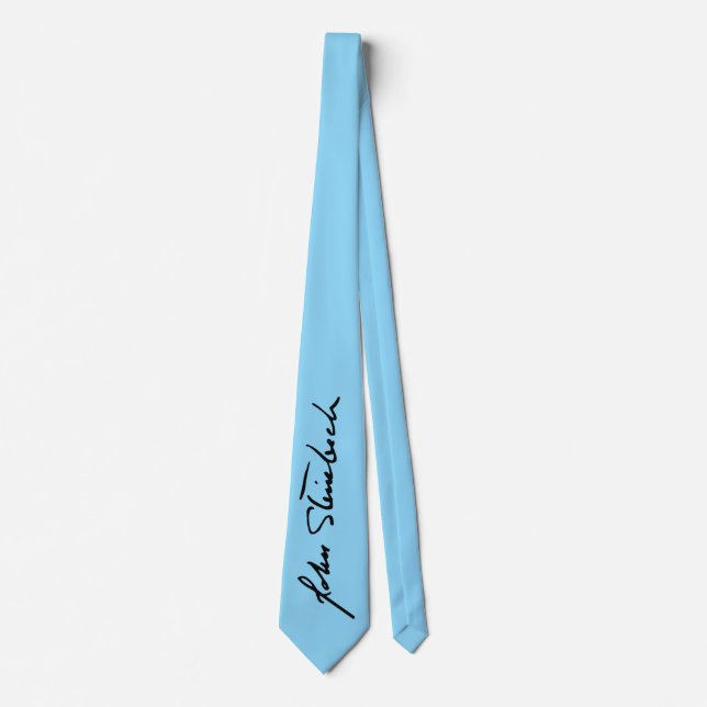 John Steinbeck Signature Necktie - Blue Slips (Framsida)